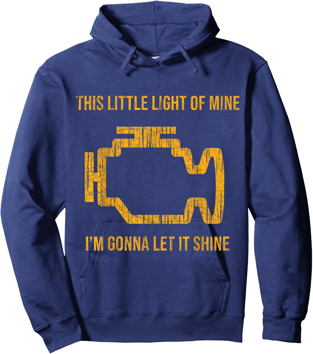 This Little Light Of Mine Check Engine Light Shirt Hoodie - Hoodie | Navy