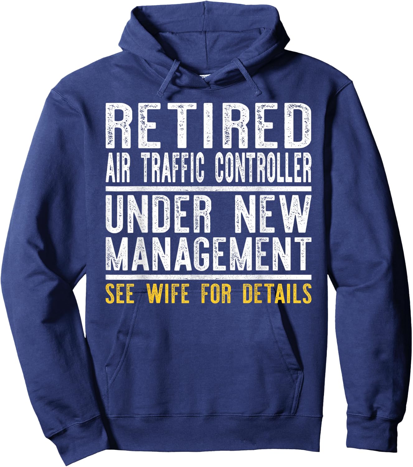 Funny Retirement Air Traffic Controller Men Dad Retiring Hoodie - Hoodie | Navy