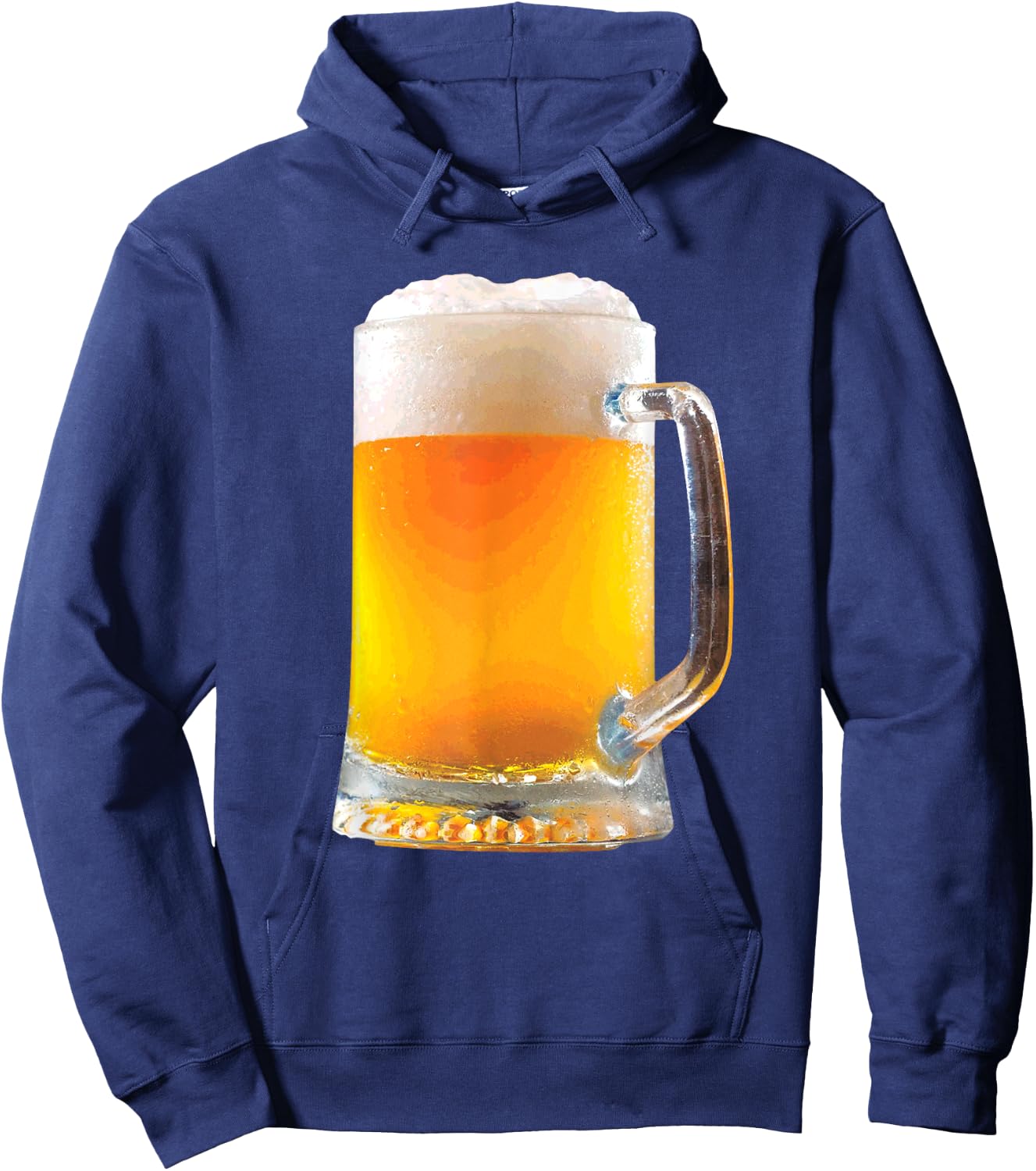 Beer Drinking Lovers Picture Cold Beer Mug Men Women Hoodie - Hoodie | Navy