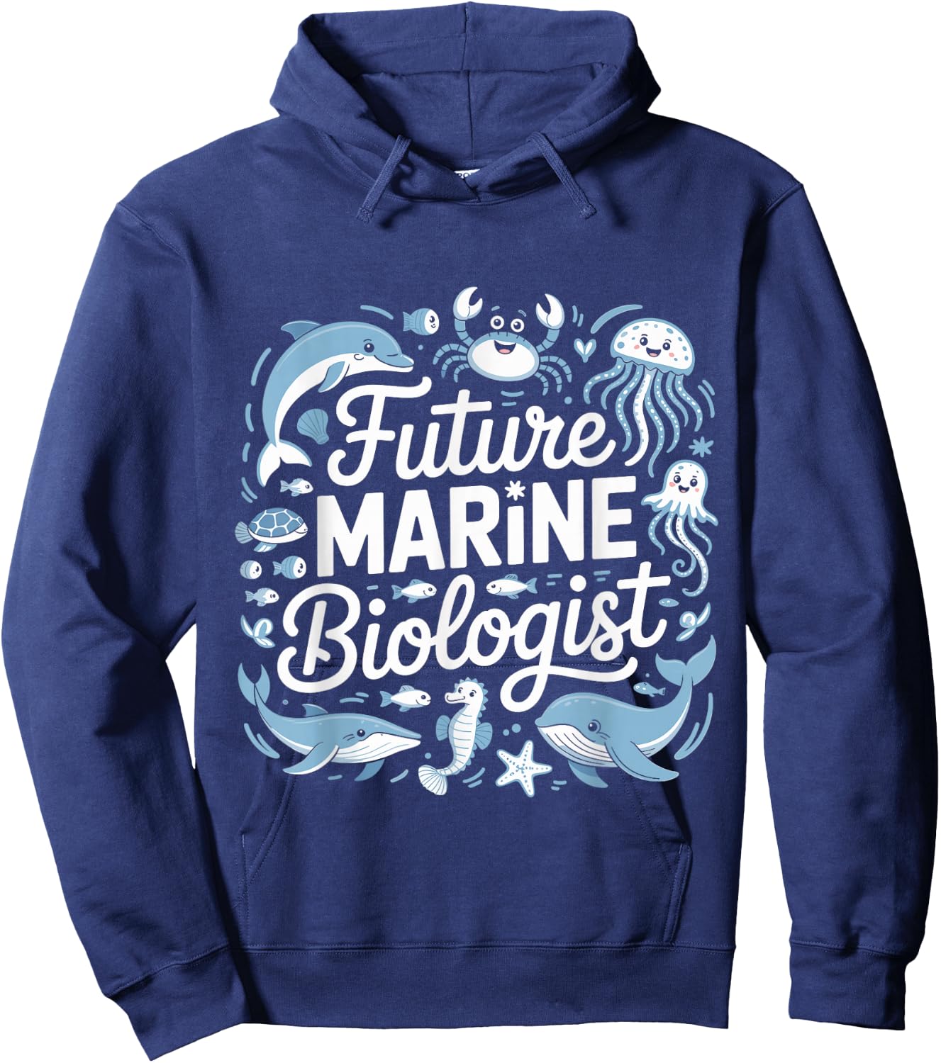 Future Marine Biologist Ocean Funny Marine Biology Hoodie - Hoodie | Navy