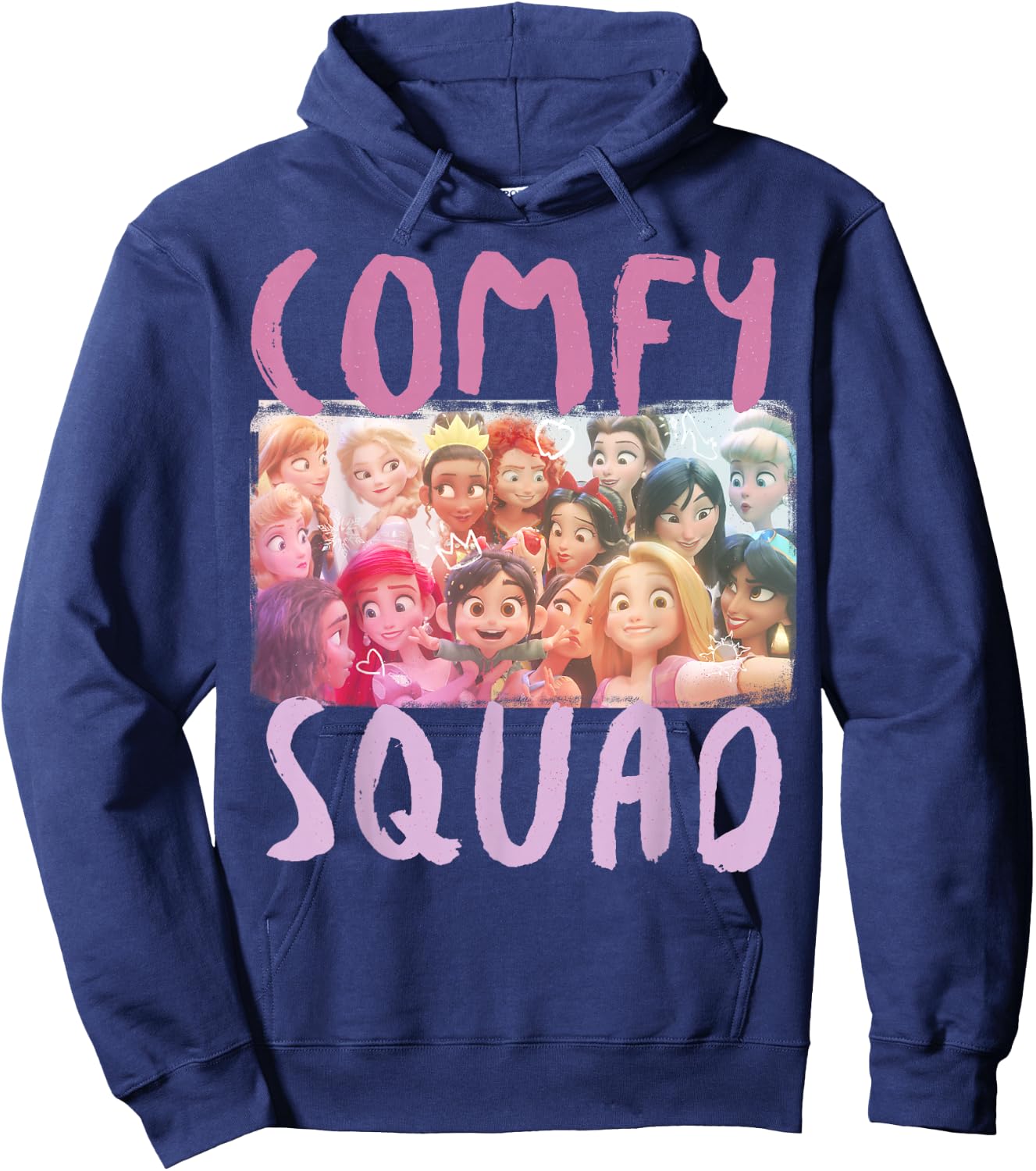Disney Wreck It Ralph 2 Comfy Squad Photo Group Shot Hoodie - Hoodie | Navy