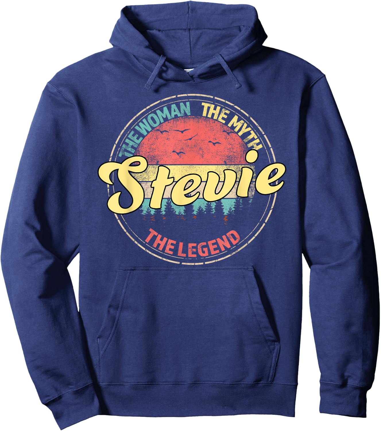 Stevie The Woman The Myth The Legend Personalized Name Hoodie - Hoodie | Navy