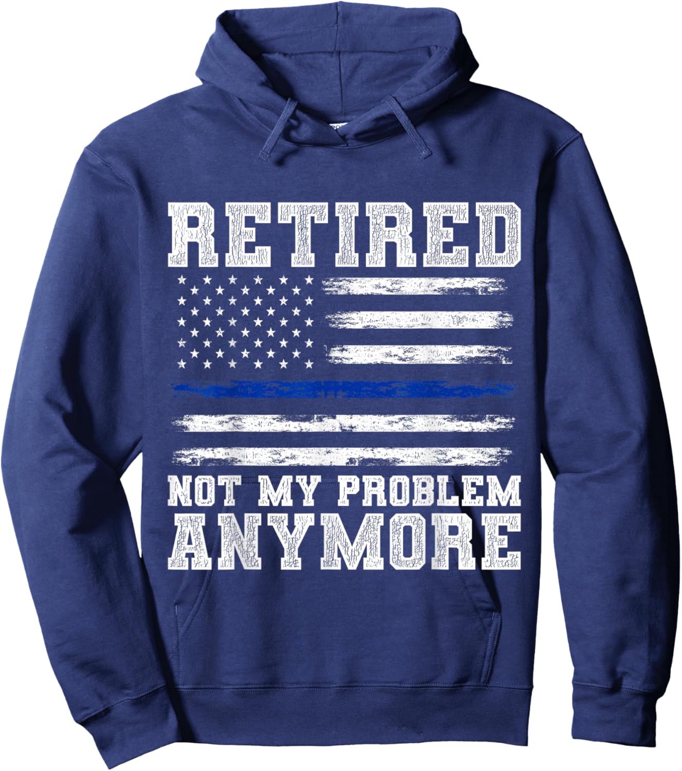 Retired Police Officer Policeman Retirement Gift Police Hoodie - Hoodie | Navy