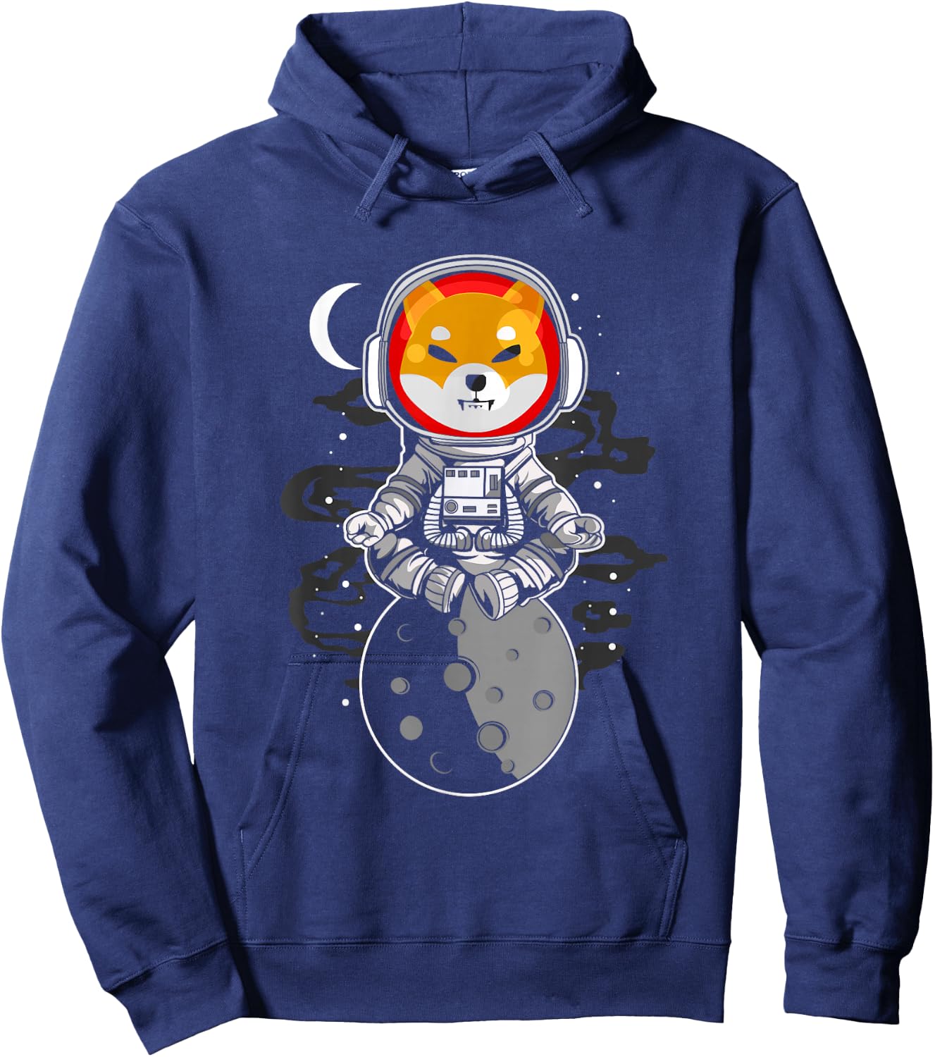 Shiba Inu Spacesuit Moon Shib Army Crypto Token Coin Hoodie - Hoodie | Navy