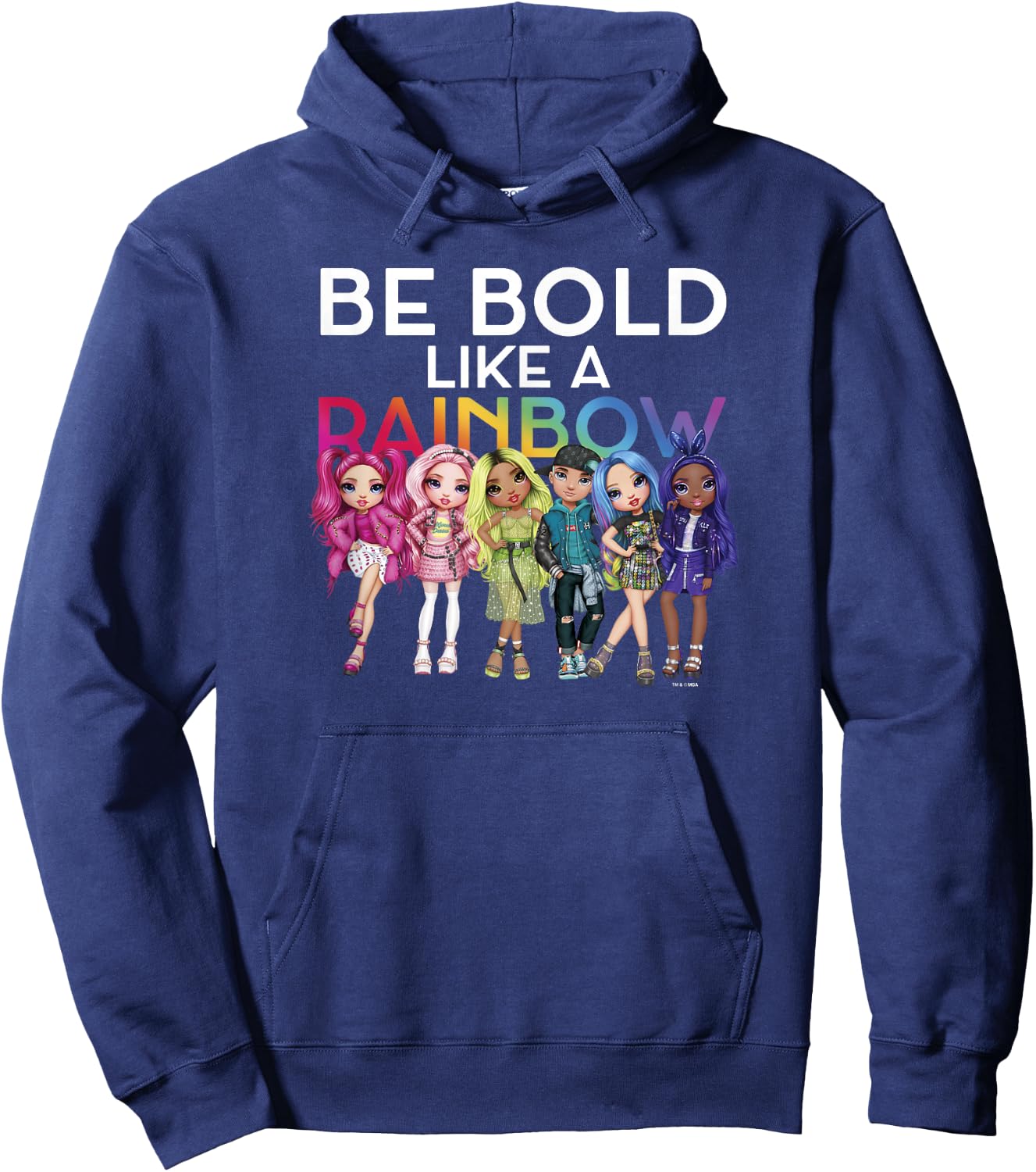 Rainbow High Be Bold Like A Rainbow Group Poster Small Hoodie - Hoodie | Navy