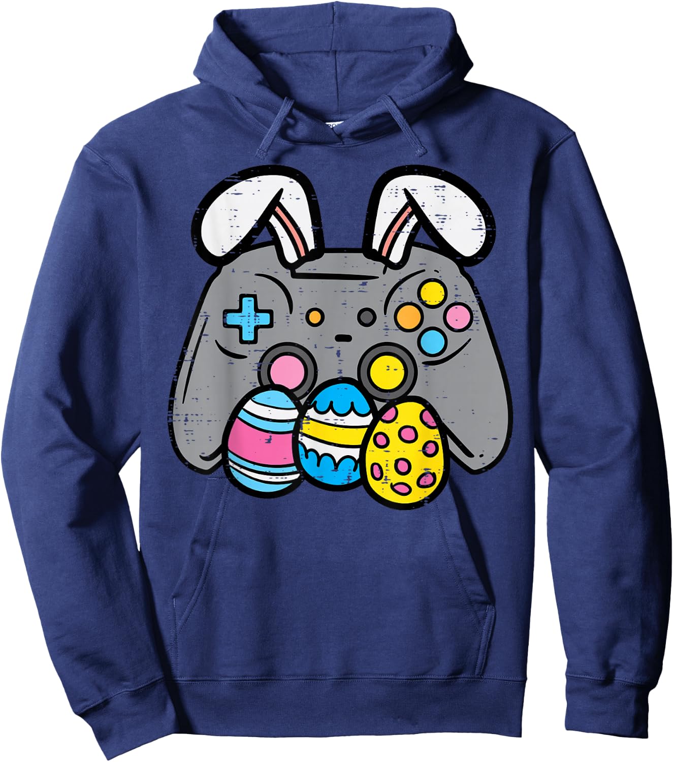 Easter Video Game Bunny Eggs Gaming Gamer Boys Men Teen Kids Small Hoodie - Hoodie | Navy
