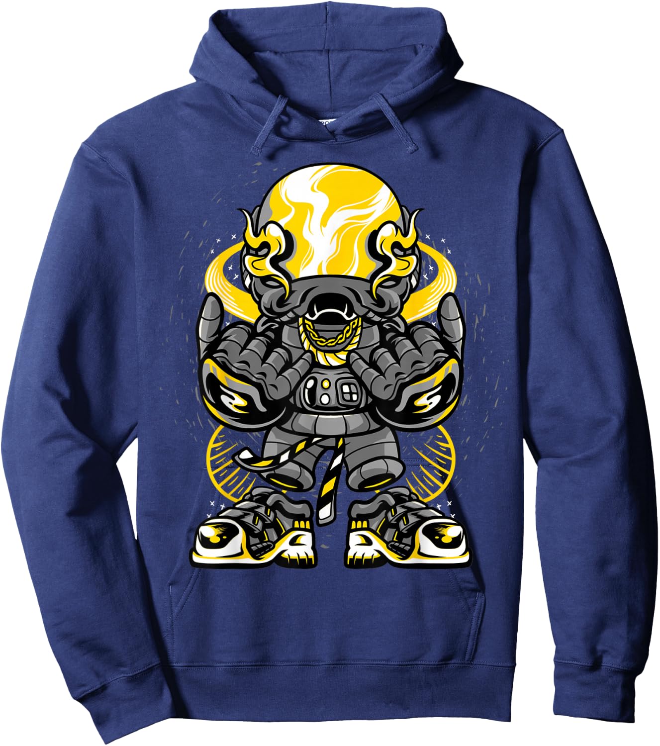 Urban Graffiti Style Astronaut Cool Hip Hop Theme Design Hoodie - Hoodie | Navy
