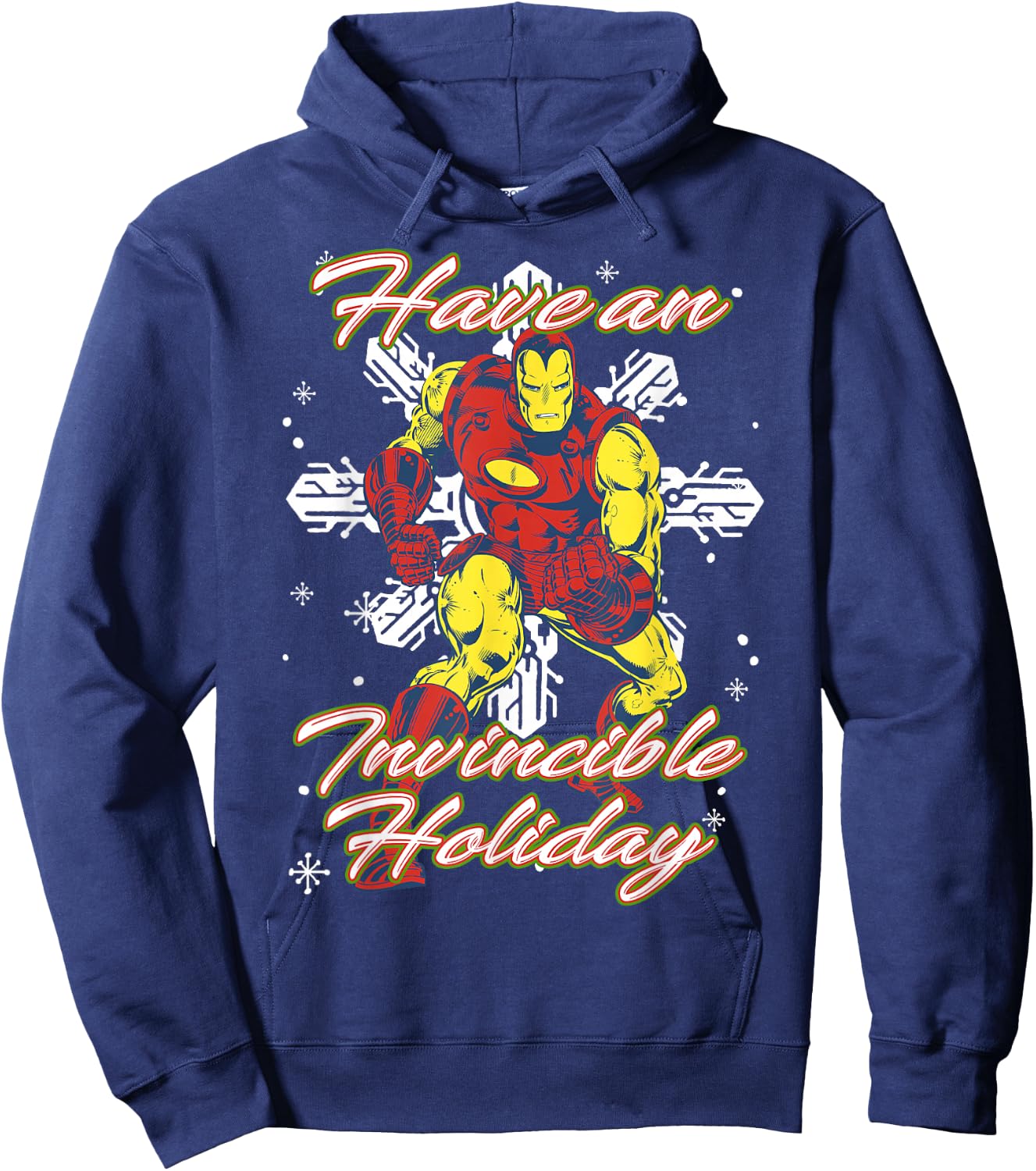 Marvel Iron Man Have An Invincible Holiday Christmas Hoodie - Hoodie | Navy