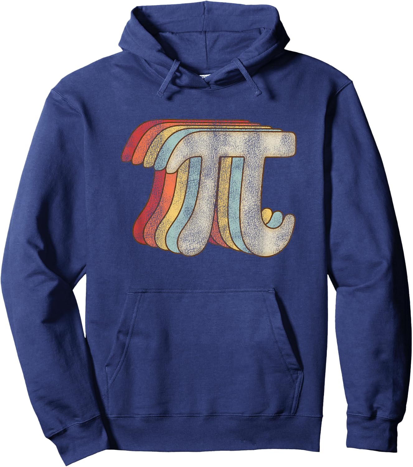 Vintage Pi Math Geek Retro Design for Pi Day Hoodie - Hoodie | Navy