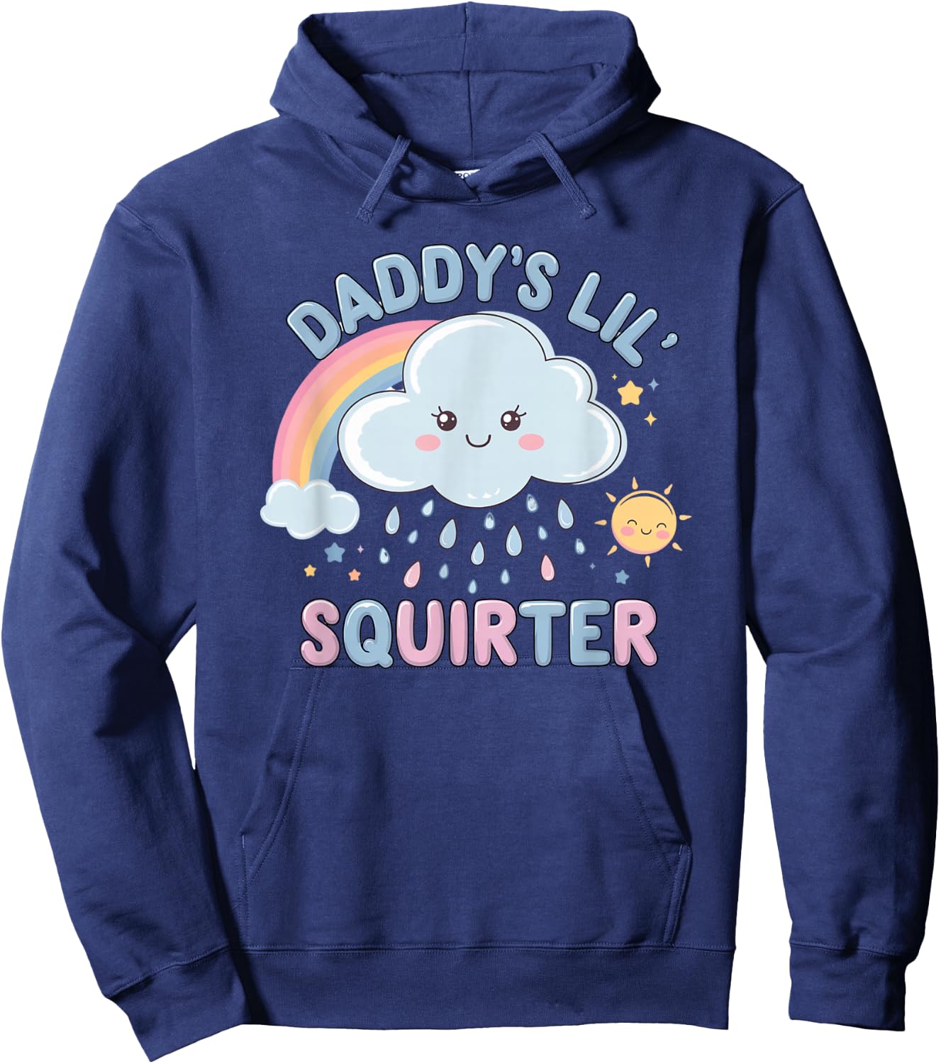 Inappropriate Funny Daddy's Lil Squirter Embarrassing Women Hoodie - Hoodie | Navy