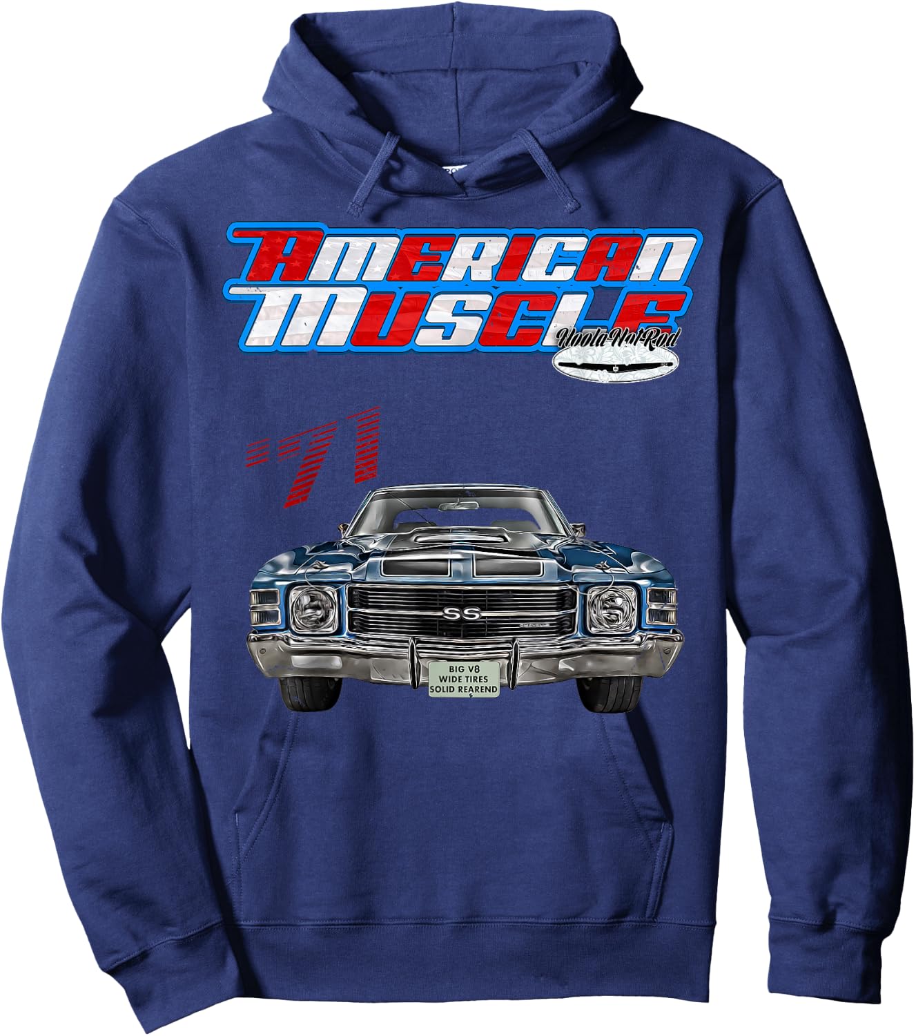 1971 Chevelle,Muscle Car,SS454,SS427,SS396,Hotrod,drag race Hoodie - Hoodie | Navy