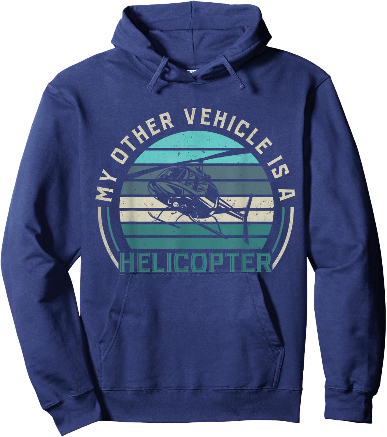 My Other Vehicle is A Helicopter | Funny Helicopter Pilots Hoodie - Hoodie | Navy