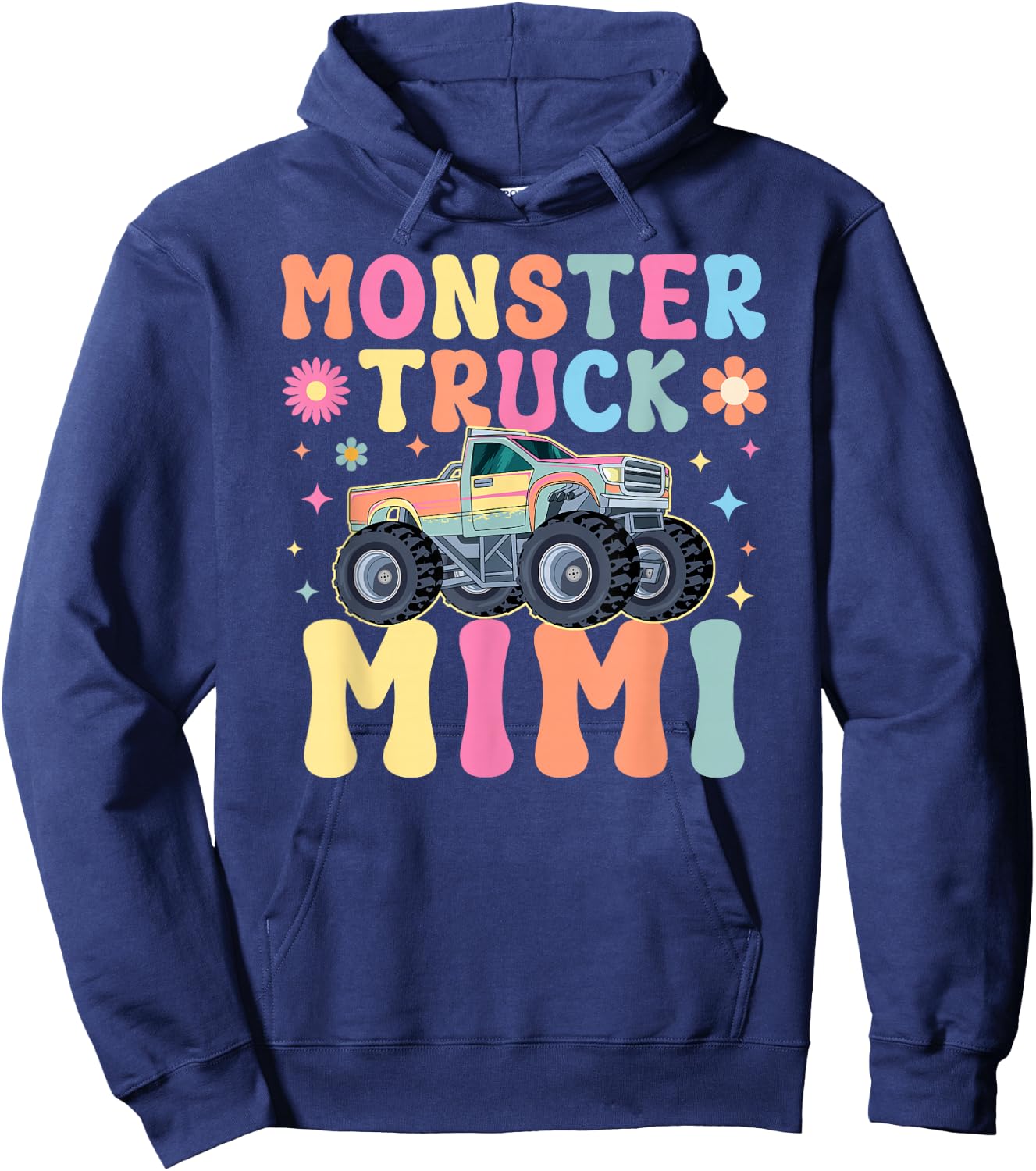 Monster Truck Mimi Groovy Monster Truck Mimi Grandma Hoodie - Hoodie | Navy