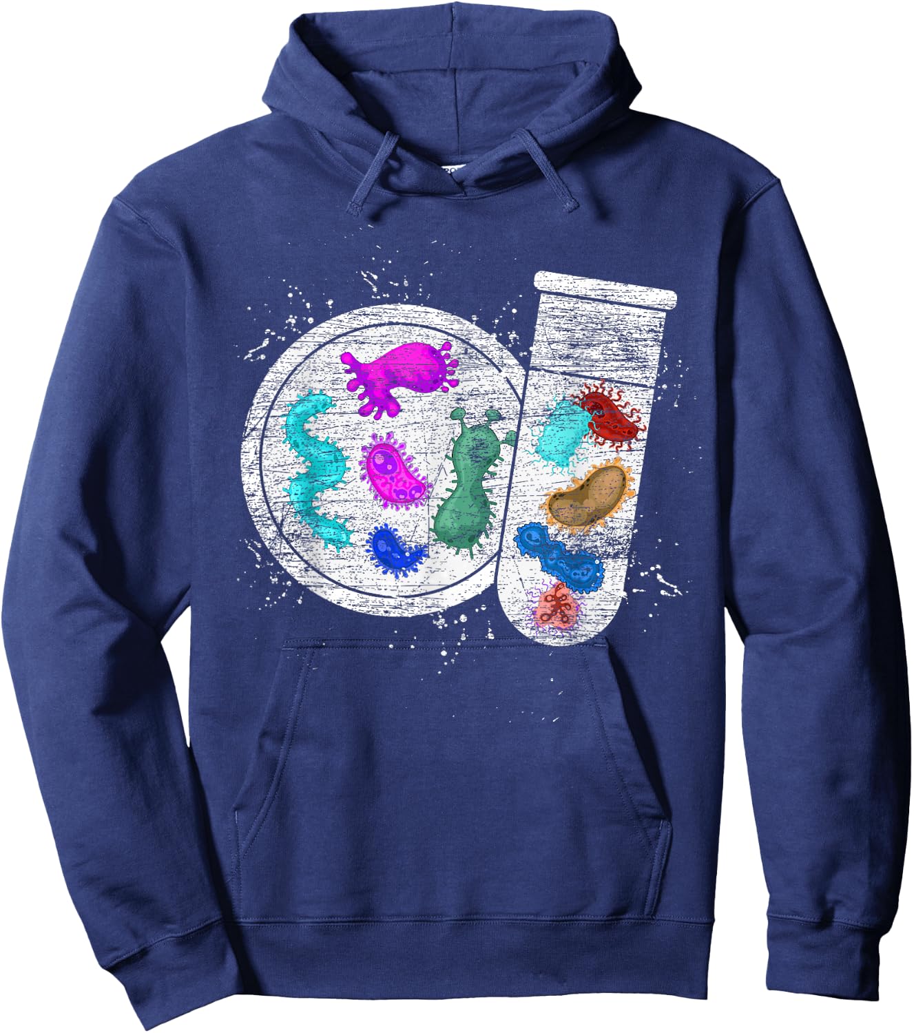 Biology Laboratory Microbiology Science Bacteria Hoodie - Hoodie | Navy