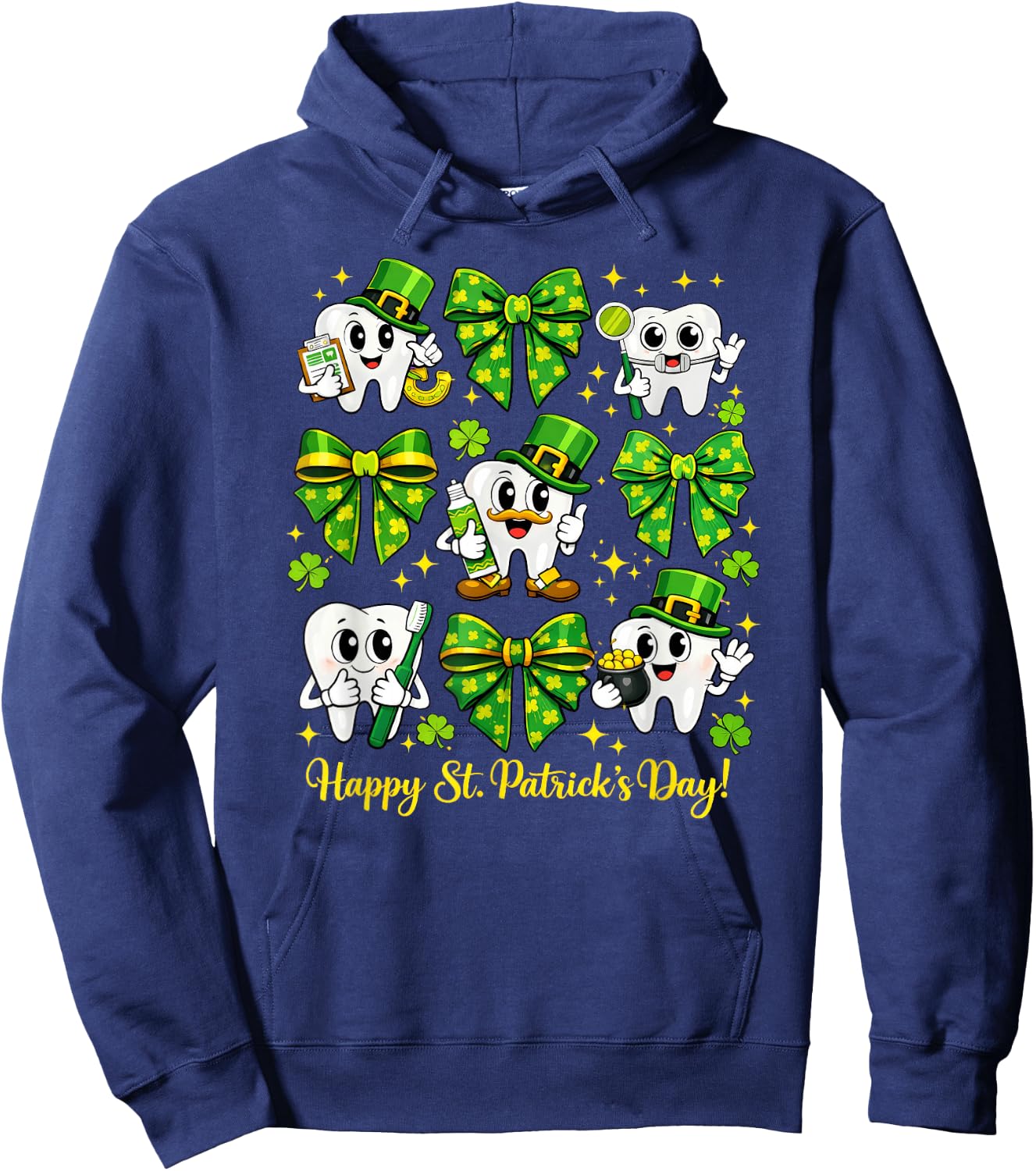 St Patrick Dentist Dental Teeth Hoodie - Hoodie | Navy