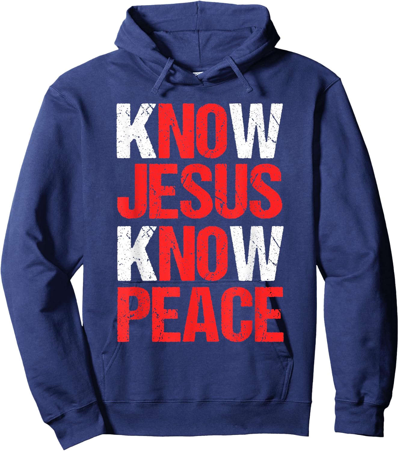 Know Jesus Know Peace Christian Faith Religious Pastor Gift Hoodie - Hoodie | Navy