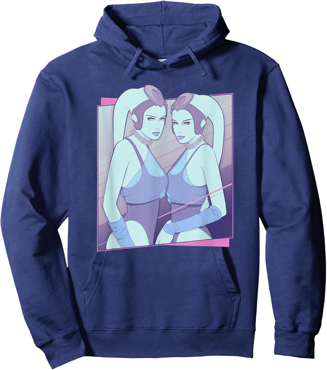 Star Wars Anna Gella And Tann Gella Twi'lek Twins Poster Hoodie - Hoodie | Navy