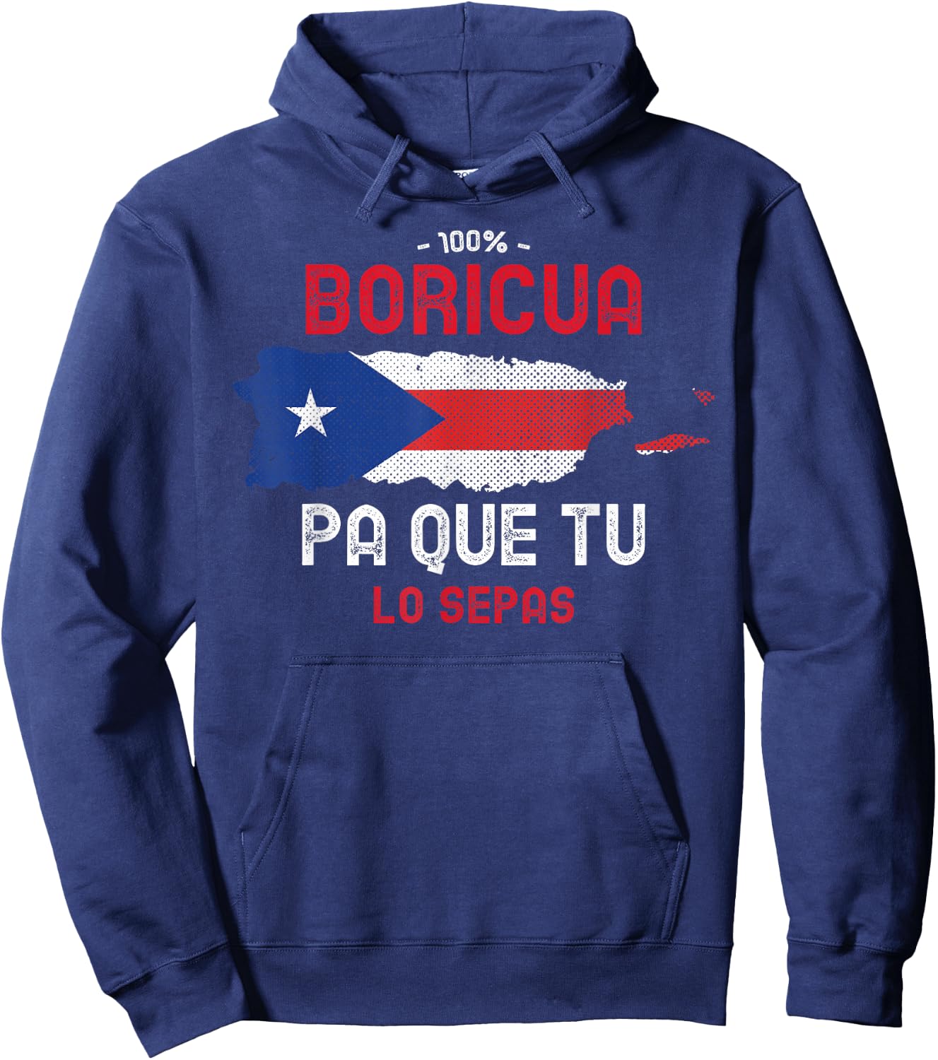 Patriotic Puerto Rican Flag Gifts and Cute Puerto Rico Hoodie - Hoodie | Navy