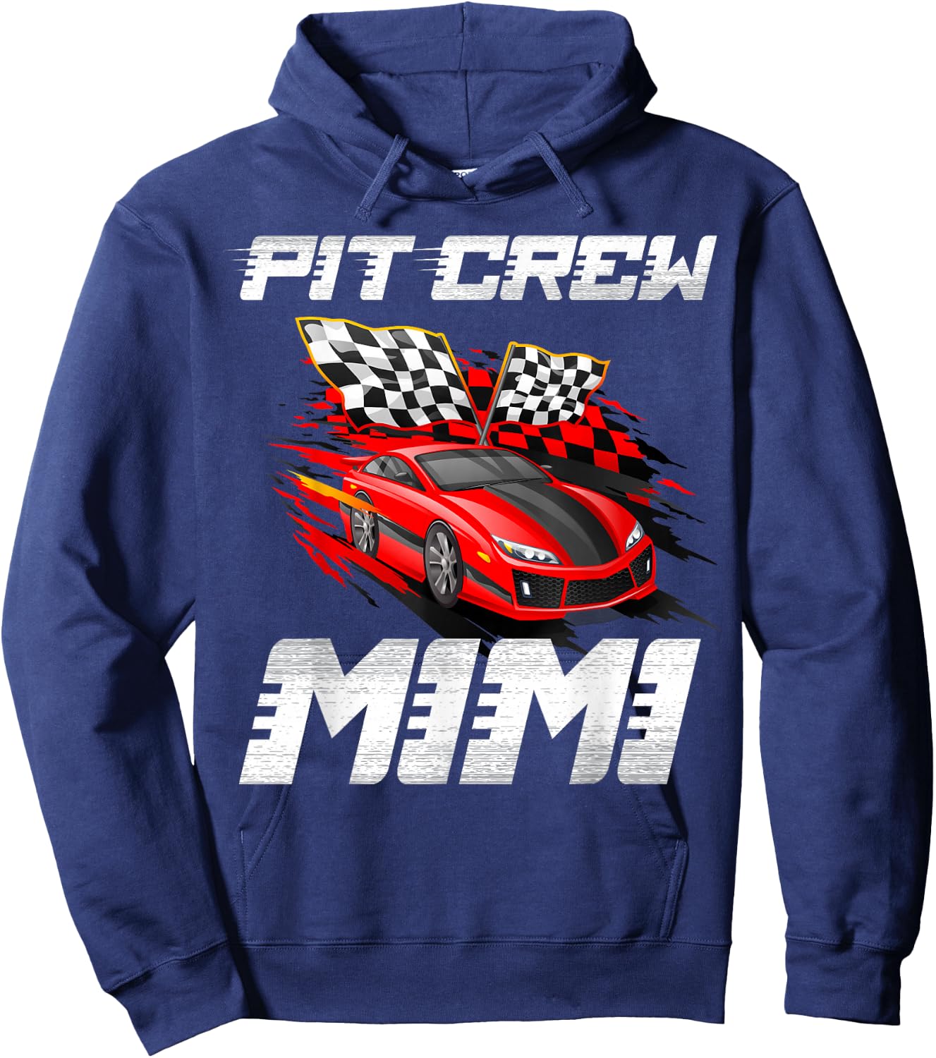 Pit Crew Mimi Race Car Birthday Racing Car Family Hoodie - Hoodie | Navy