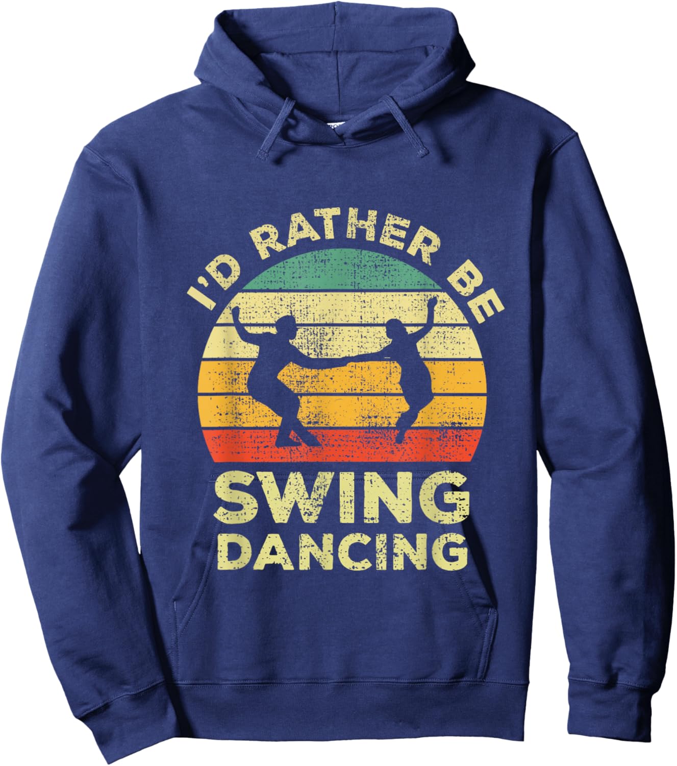 Swing Dance Vintage Retro Gift Id Rather Be Swing Dancing Hoodie - Hoodie | Navy