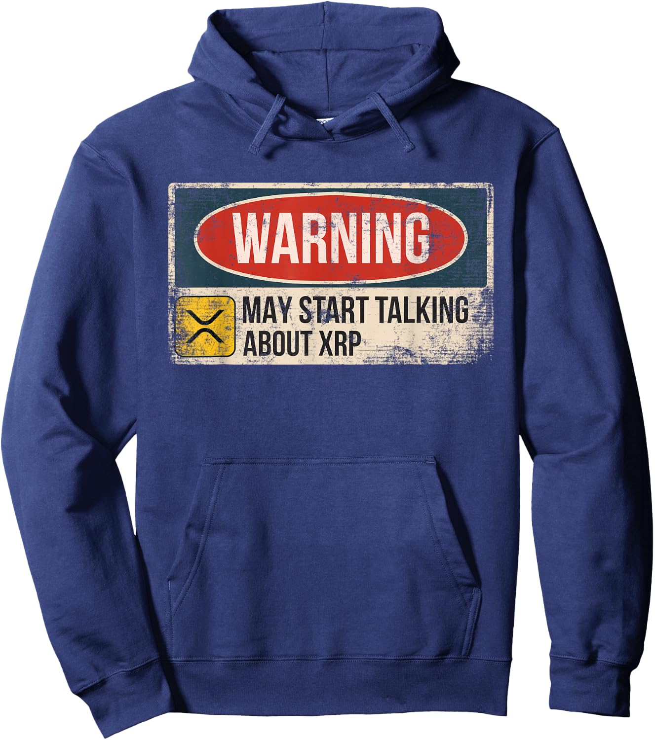 Warning May Start Talking About XRP Crypto Funny Hoodie - Hoodie | Navy