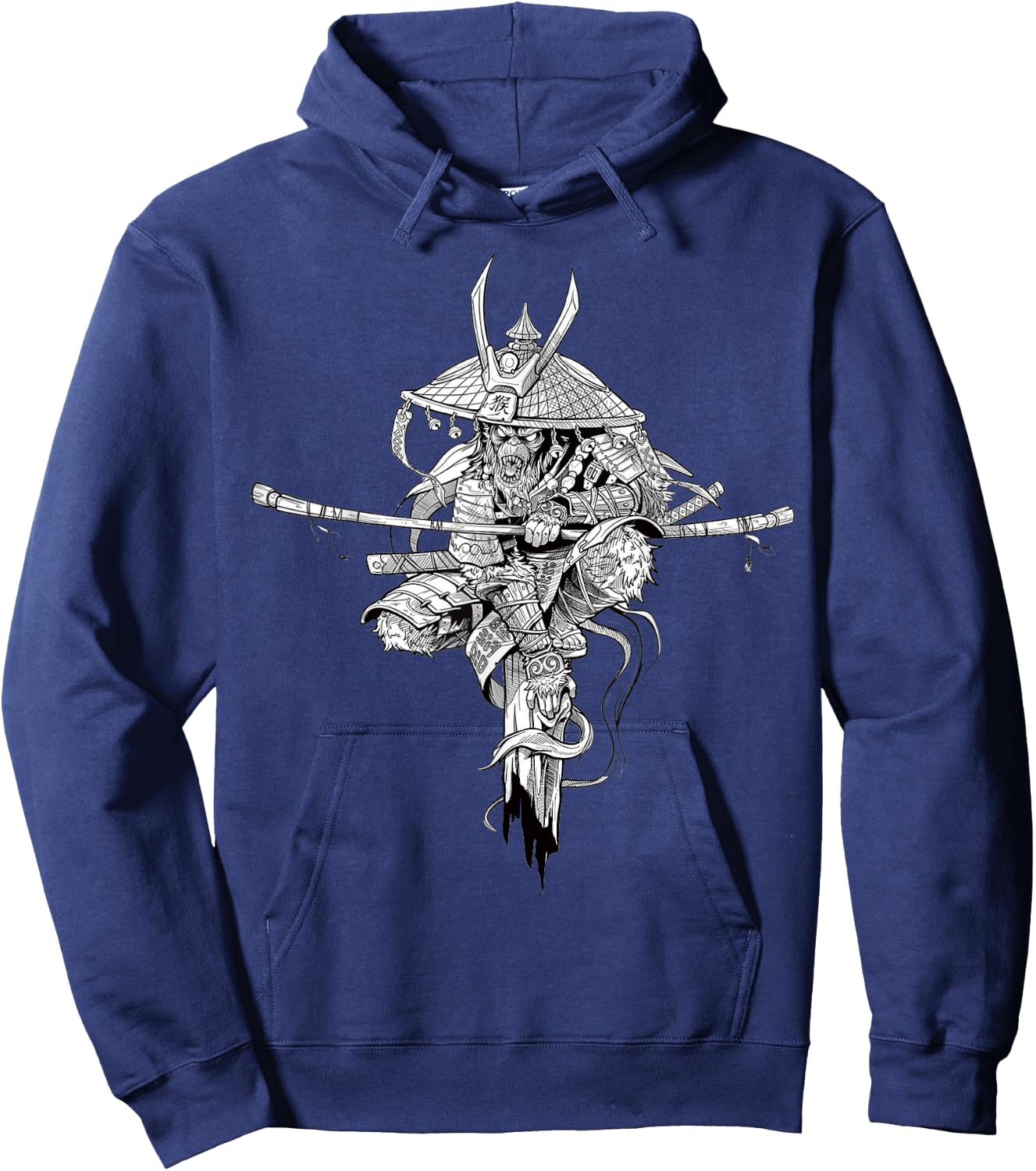 Funny Monkey King Chinese Characters Letters Gift Hoodie - Hoodie | Navy