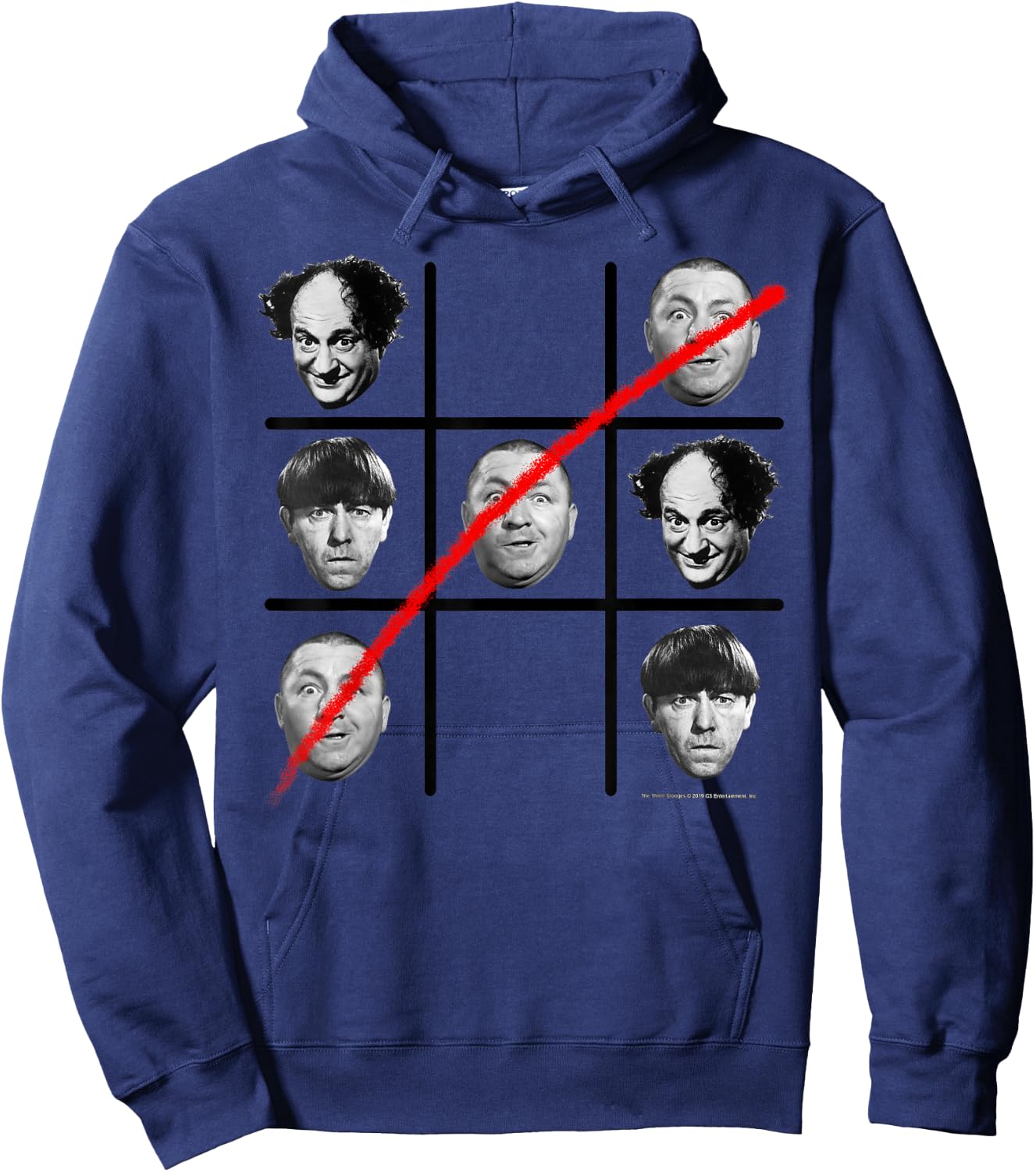 TTS- The Three Stooges Tic Tac Toe Hoodie - Hoodie | Navy