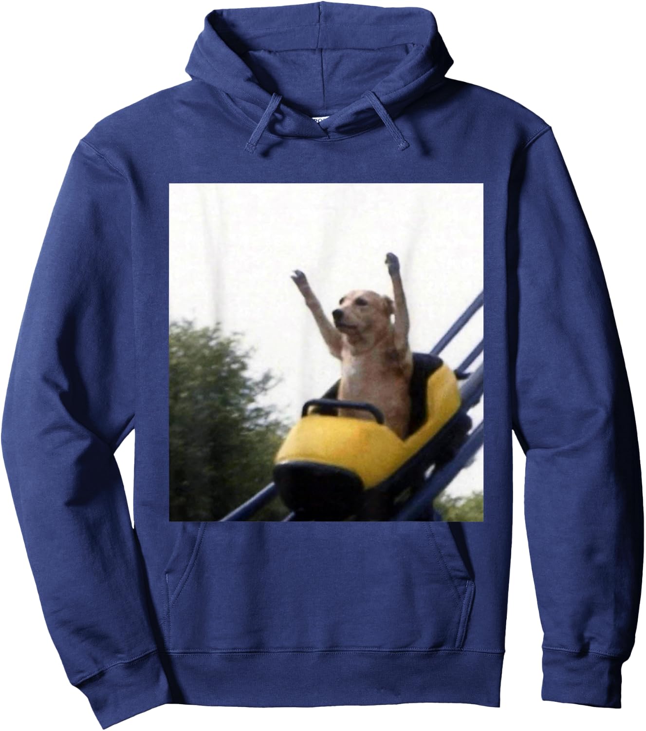 Labrador Dog Roller Coaster Funny Meme Hoodie - Hoodie | Navy