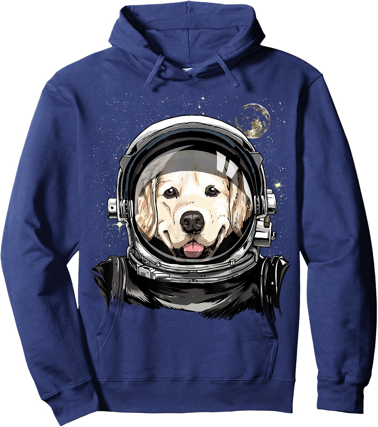 Golden Retriever Astronaut Shirt Dog in Galaxy Space Lover Men Women Girls Kids Hoodie - Hoodie | Navy
