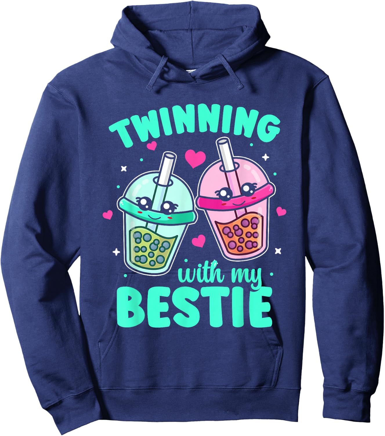 Twinning with My Bestie Twins Day Friends Matching Hoodie - Hoodie | Navy