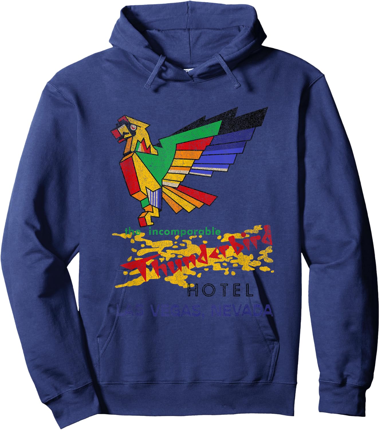 Vintage Thunderbird Hotel and Casino Las Vegas Hoodie - Hoodie | Navy