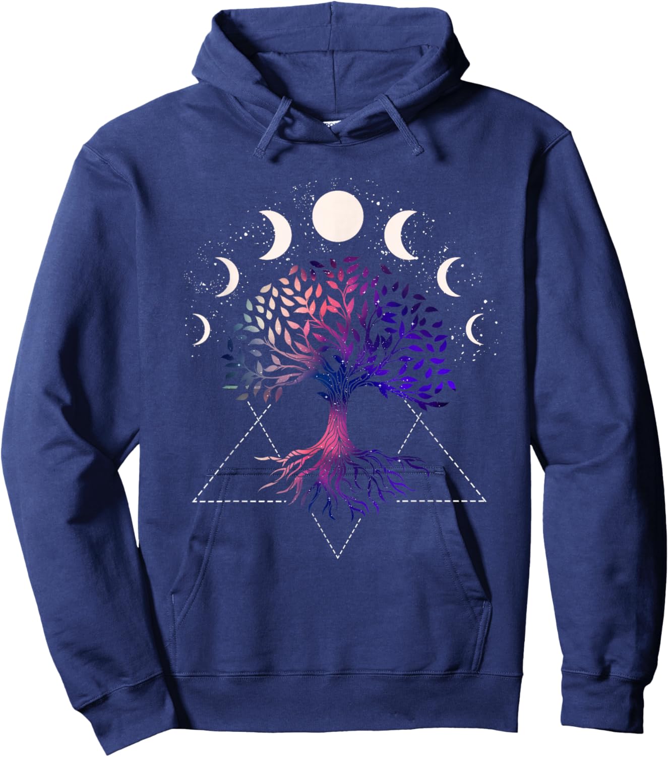 Tree Of Life Spiritual Shirt Moonphases for Yoga Hoodie - Hoodie | Navy