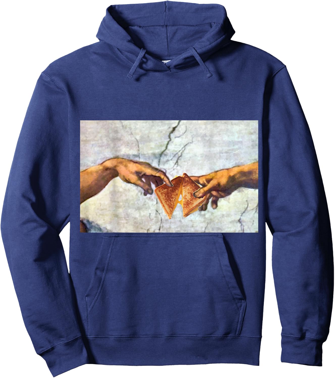 The creation of Adam grilled cheese Hoodie - Hoodie | Navy