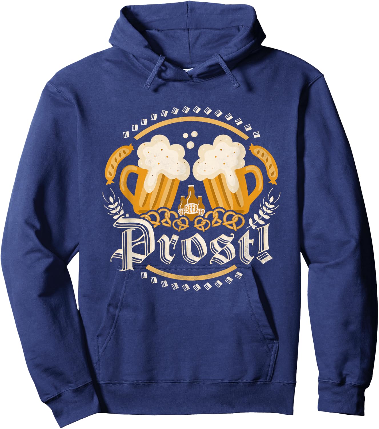 Prost! Beer Day German Oktoberfest Hoodie - Hoodie | Navy