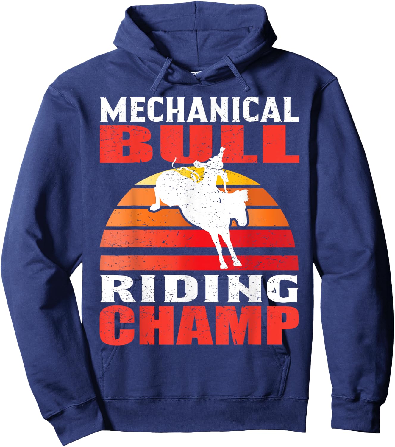 Mechanical Bull Riding Hoodie - Hoodie | Navy