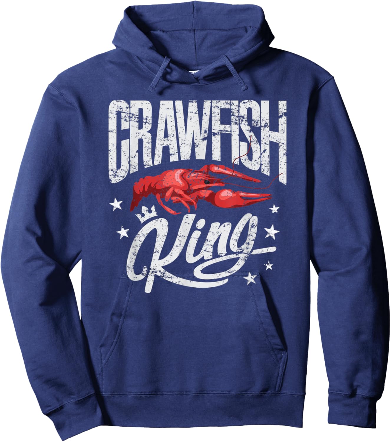 Crawfish King Shirt Funny Cajun Boil Party Festival Hoodie - Hoodie | Navy