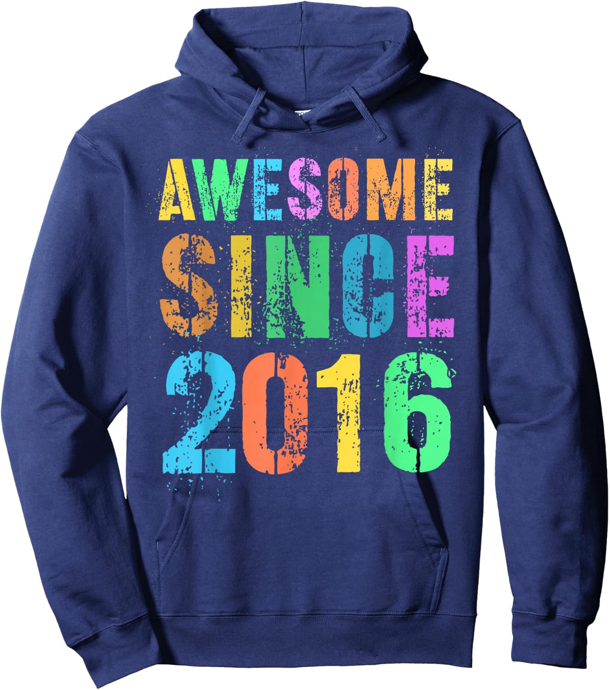 Vintage AWESOME SINCE 2016 10th Birthday Boy Girl My Tenth Hoodie - Hoodie | Navy
