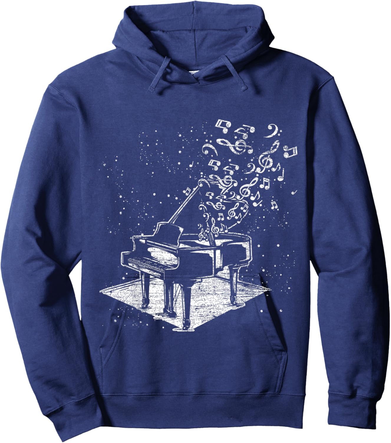 Music Melody Wings Gift Piano Hoodie - Hoodie | Navy