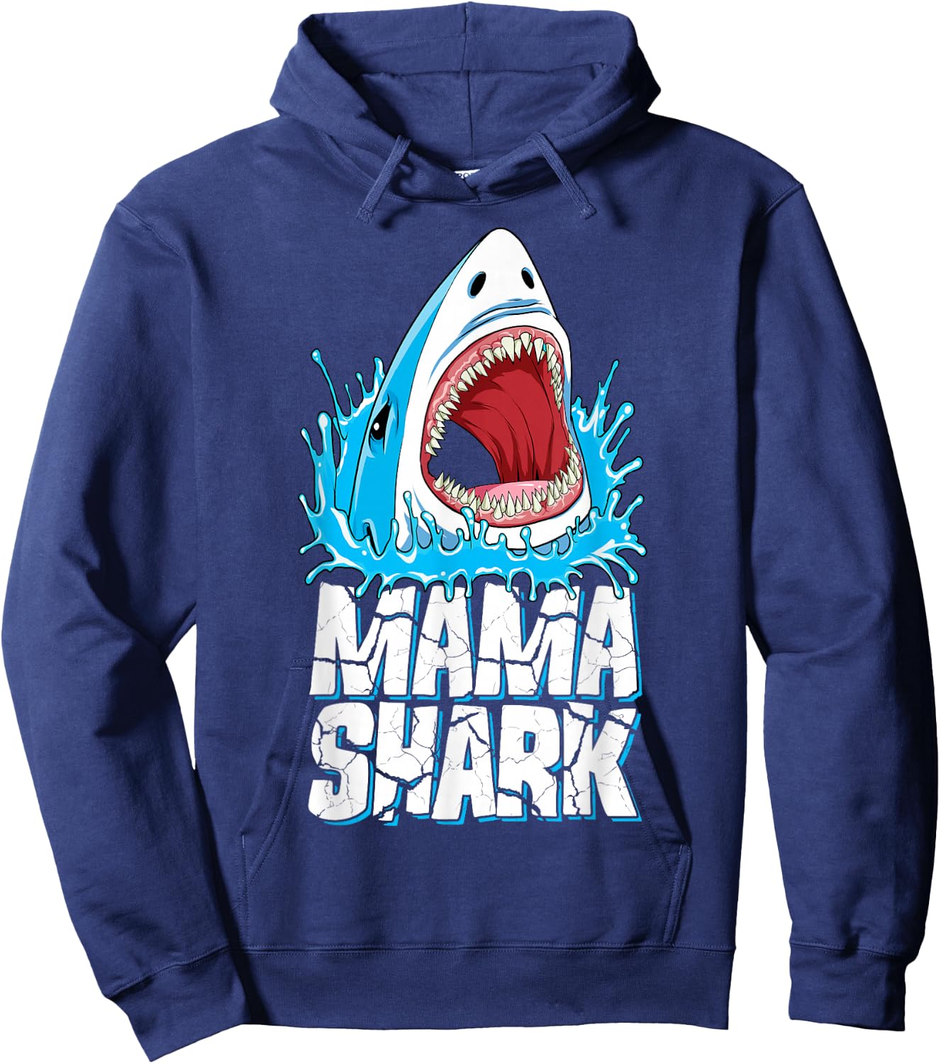 Mama Shark T Shirt Family Matching Moms Women Jawsome Gift Hoodie - Hoodie | Navy