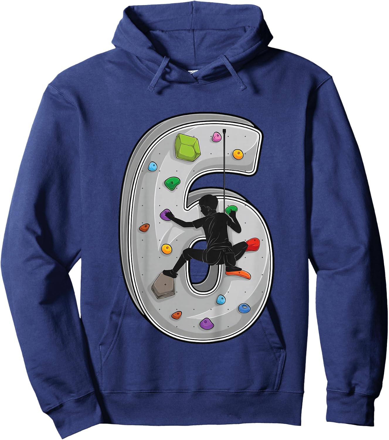 6 year old rock climbing 6th birthday Adventures Climber Hoodie - Hoodie | Navy