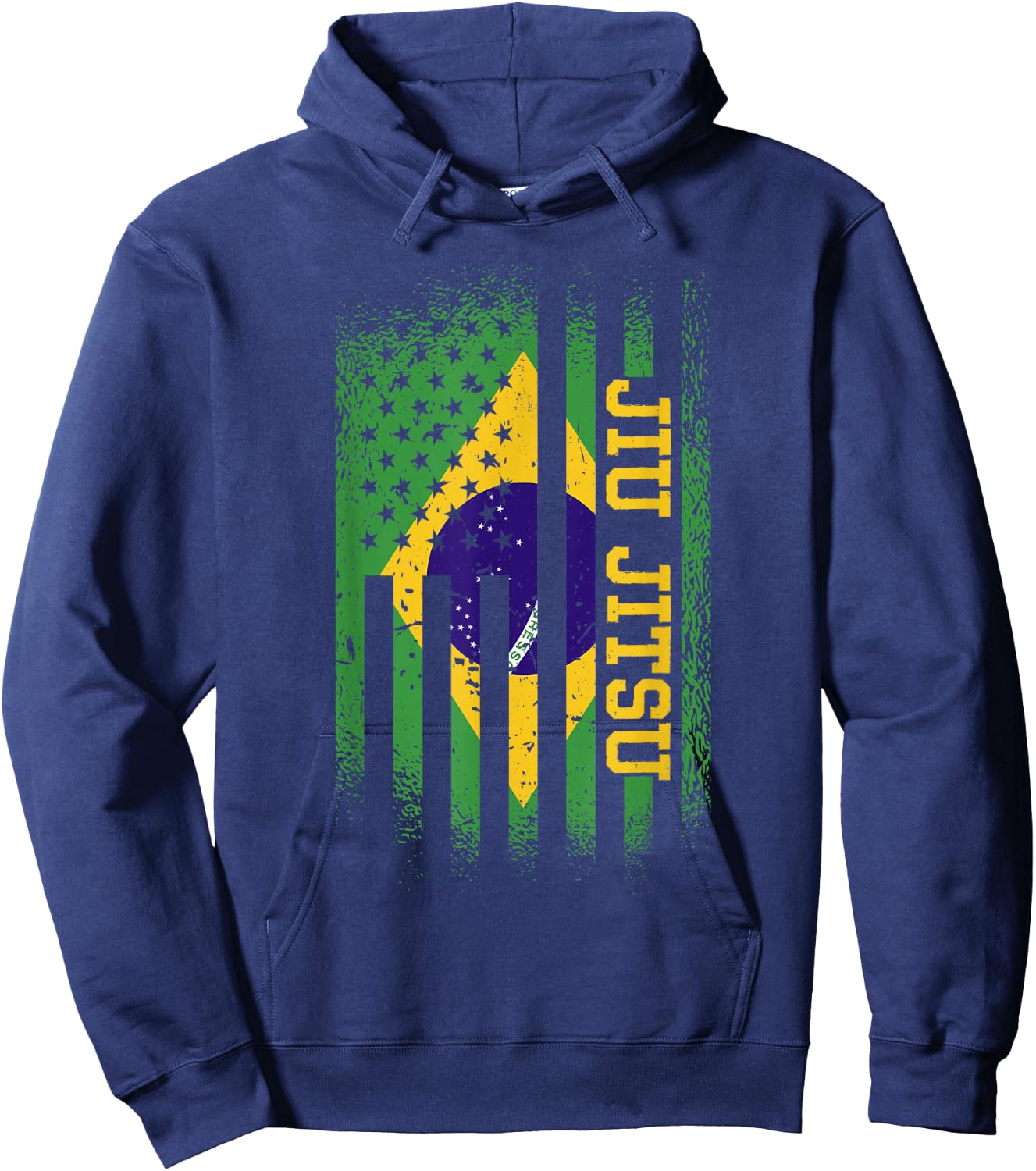 Jiu Jitsu Brasilian And American Flag, Brazilian Jujitsu Hoodie - Hoodie | Navy