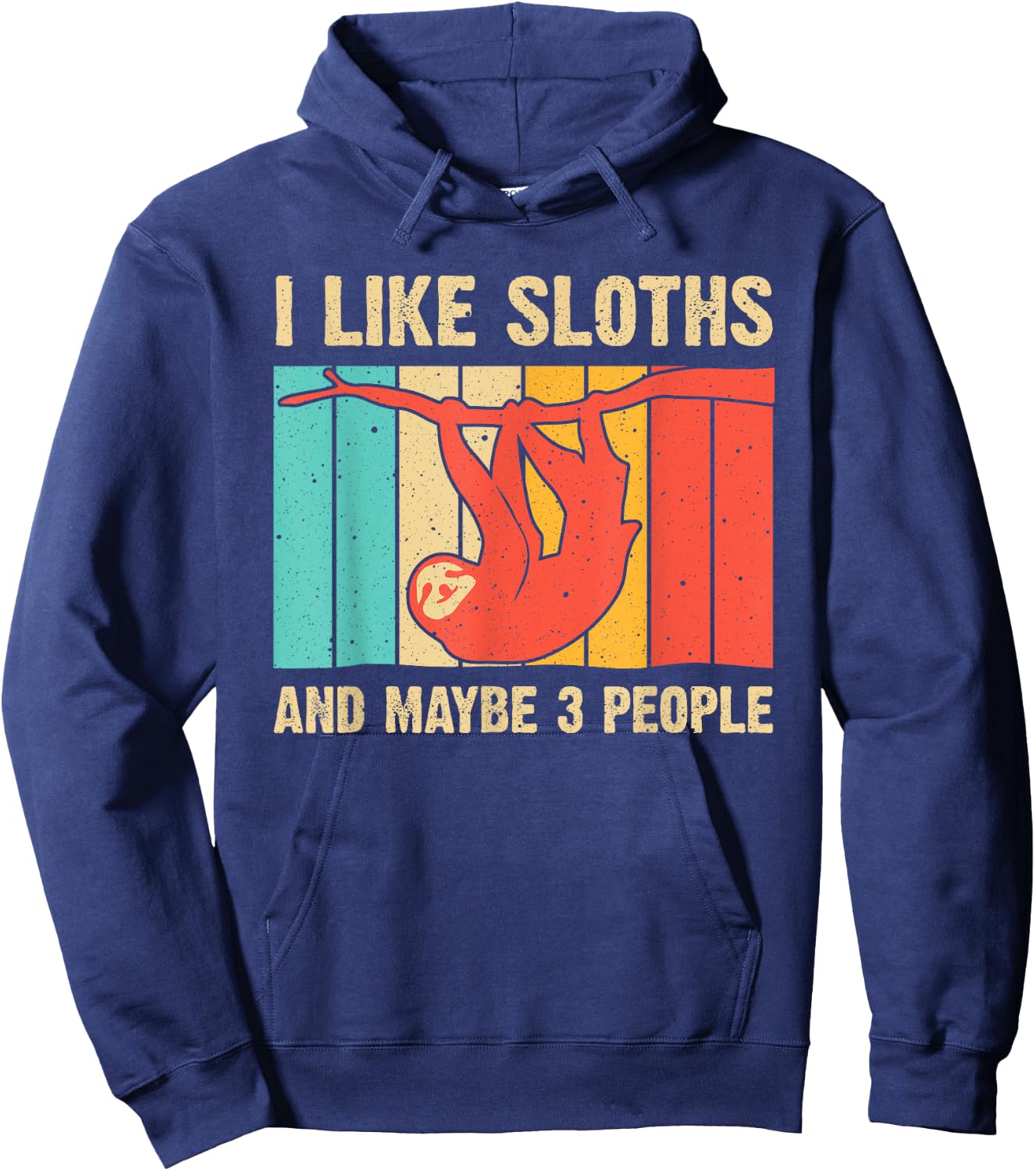 Funny Sloth Design For Sloth Lover Men Women Kids Introvert Hoodie - Hoodie | Navy