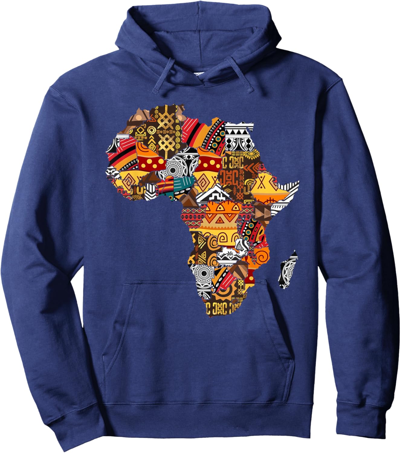 African Native Pride Funny Africa Map Heritage Pattern Gift Small Hoodie - Hoodie | Navy