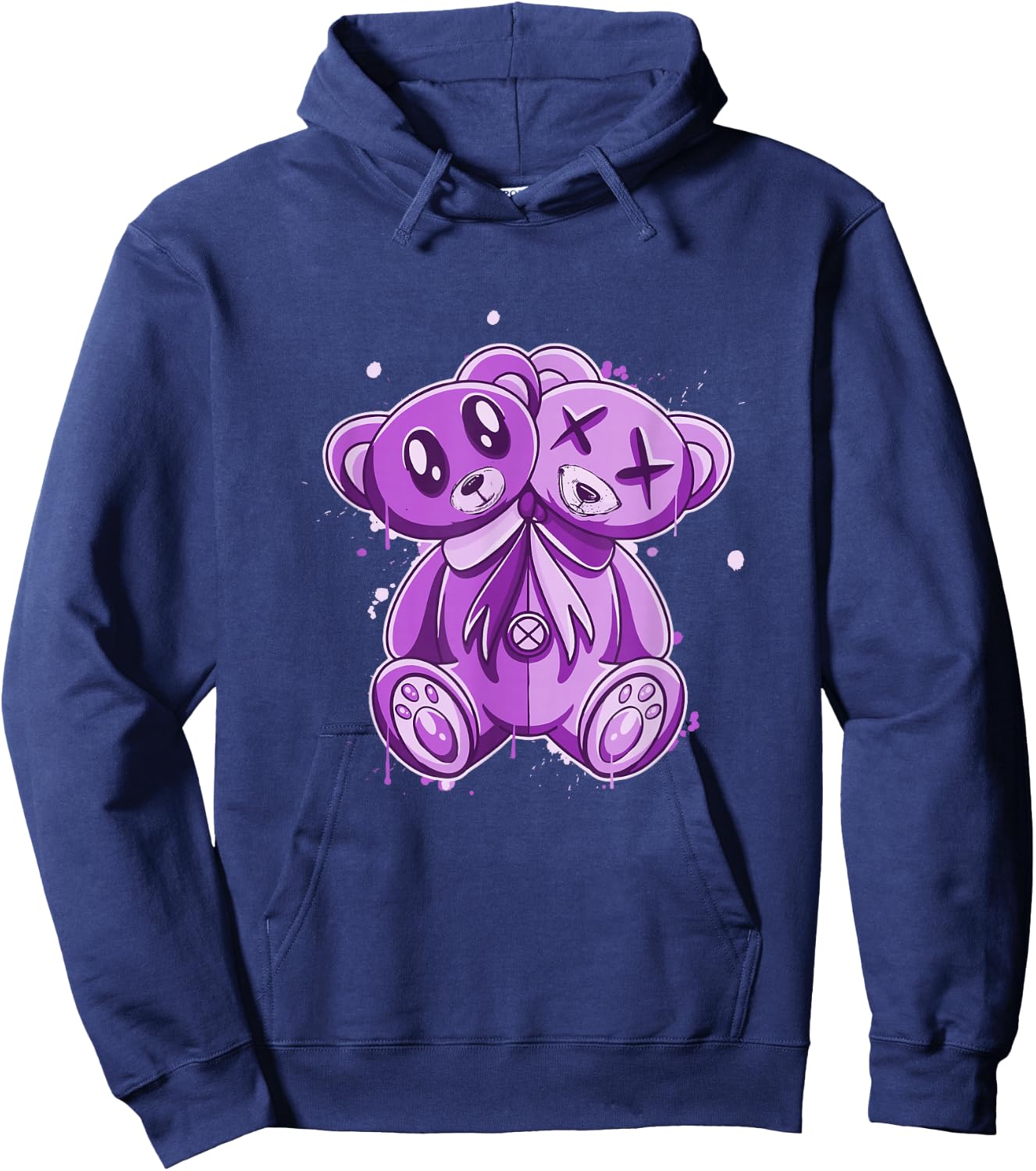 Purple I'm My own Evil Twin Purple Color Graphic Hoodie - Hoodie | Navy