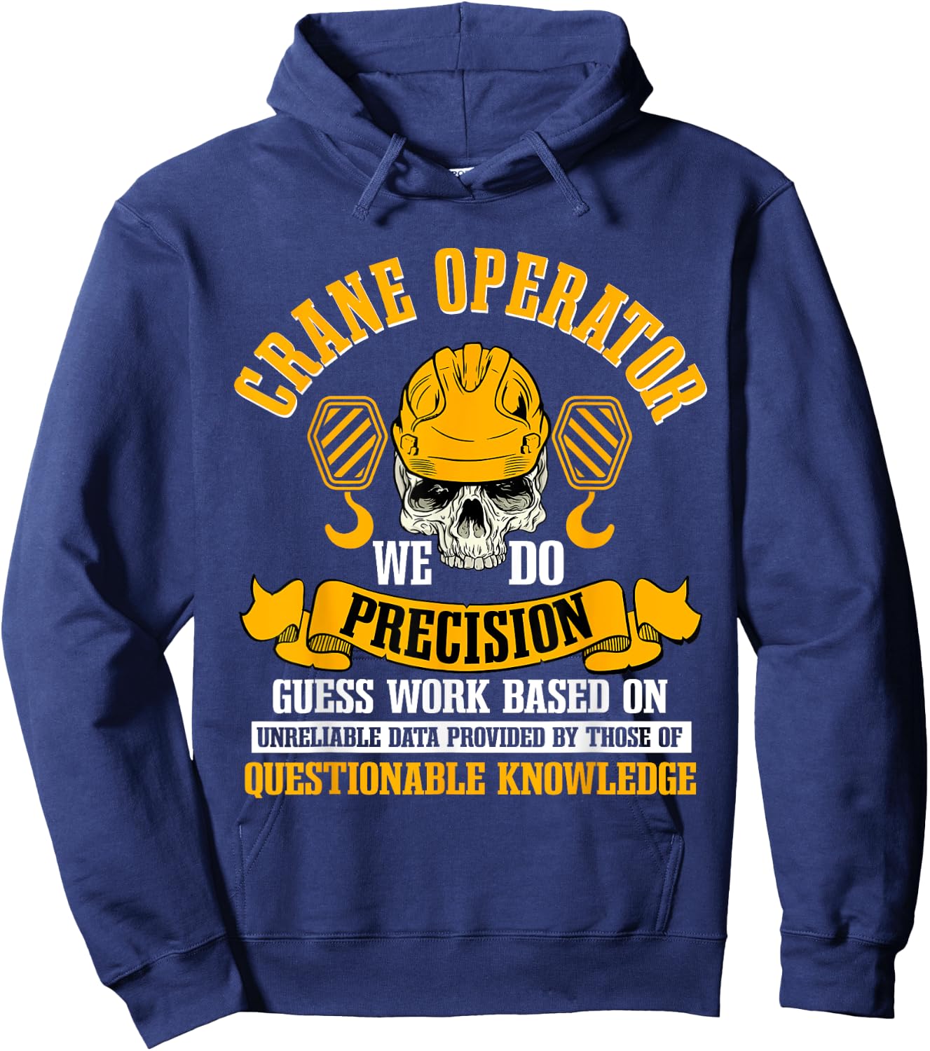 Crane Operator Construction Heavy Tower Equipment Driver Hoodie - Hoodie | Navy