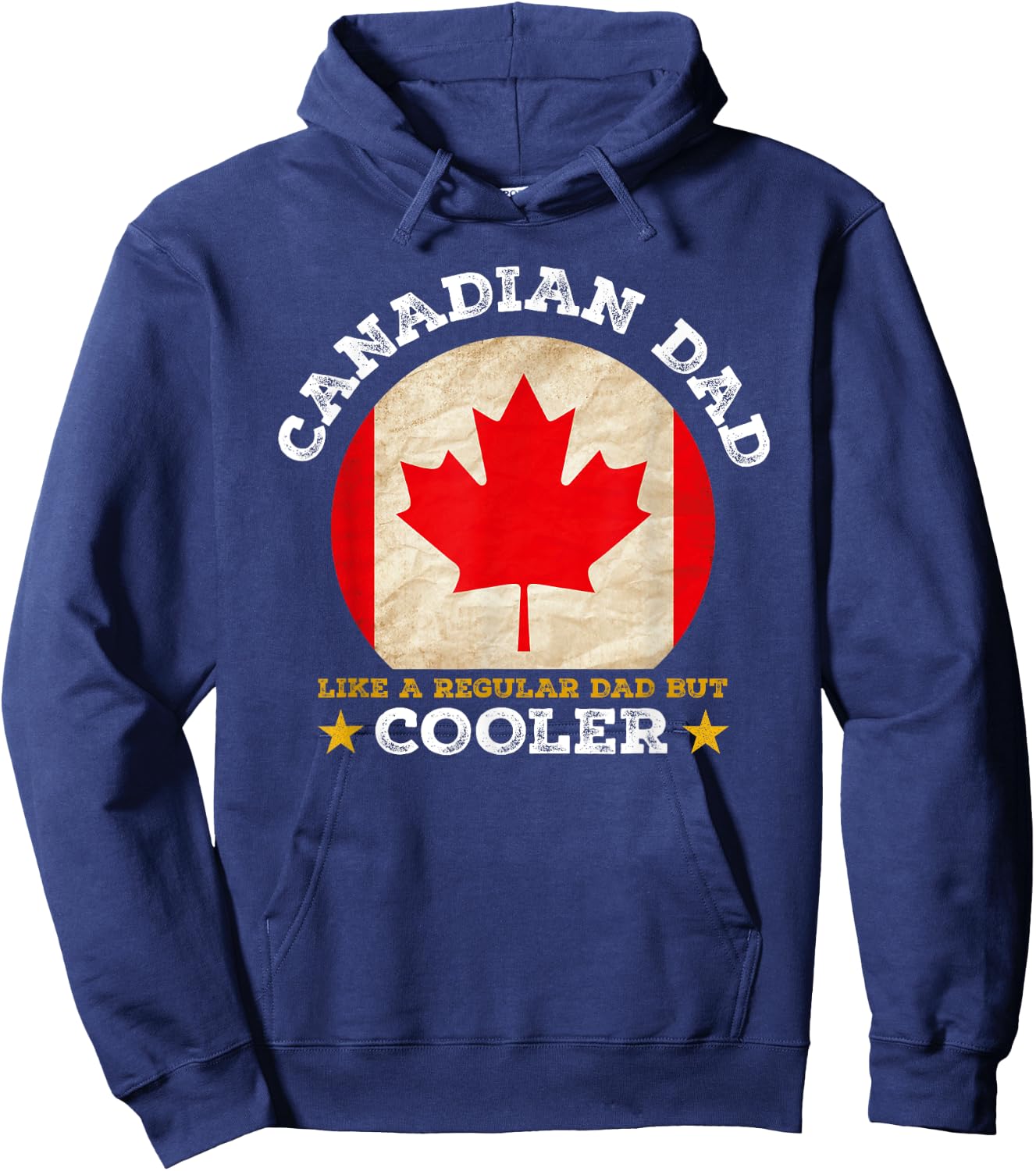 Best Canadian Dad Ever Father's Day Canada Flag Pride Hoodie - Hoodie | Navy