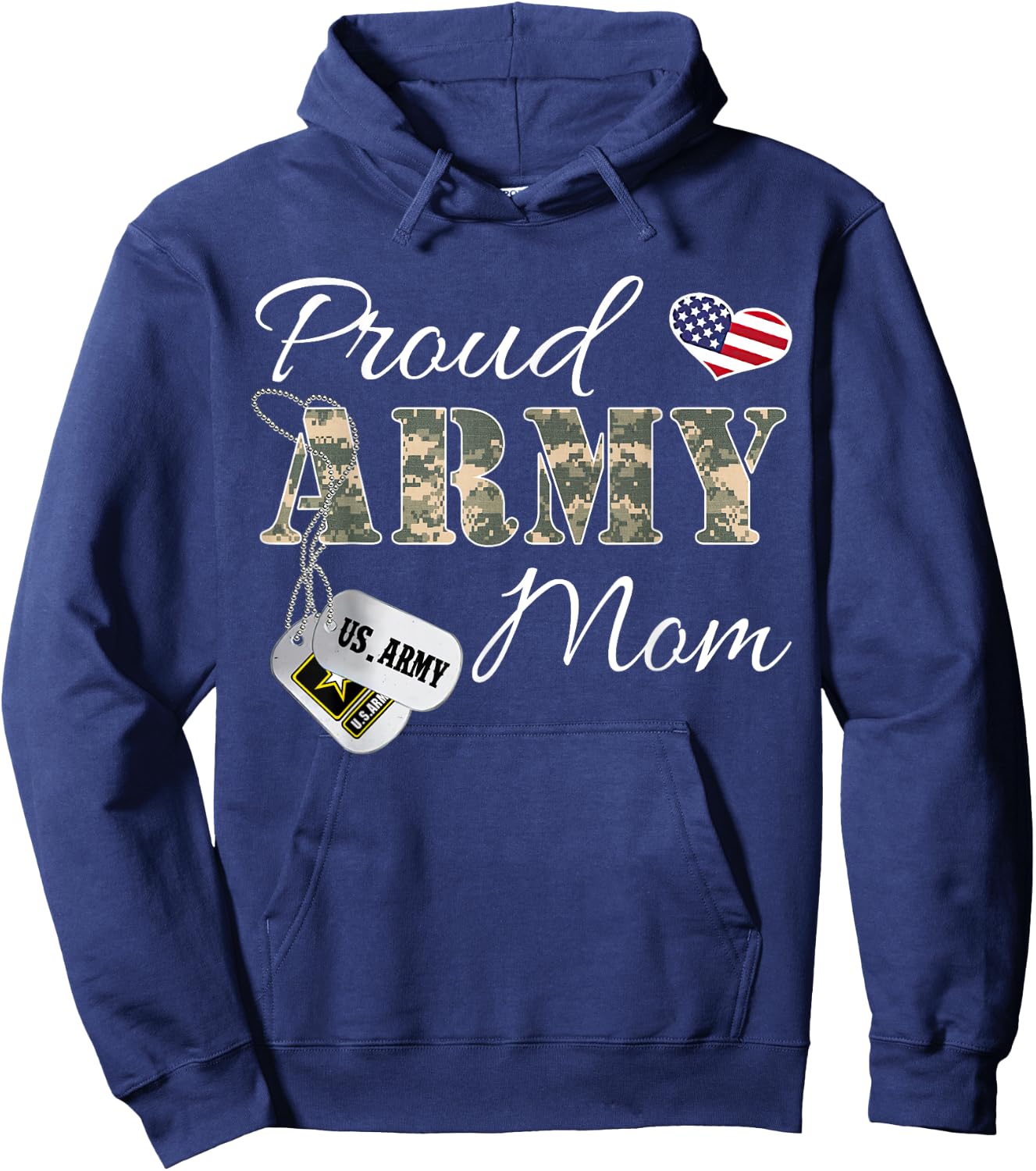 Proud Army Mom Army Graduation Gift Military Mom Hoodie - Hoodie | Navy