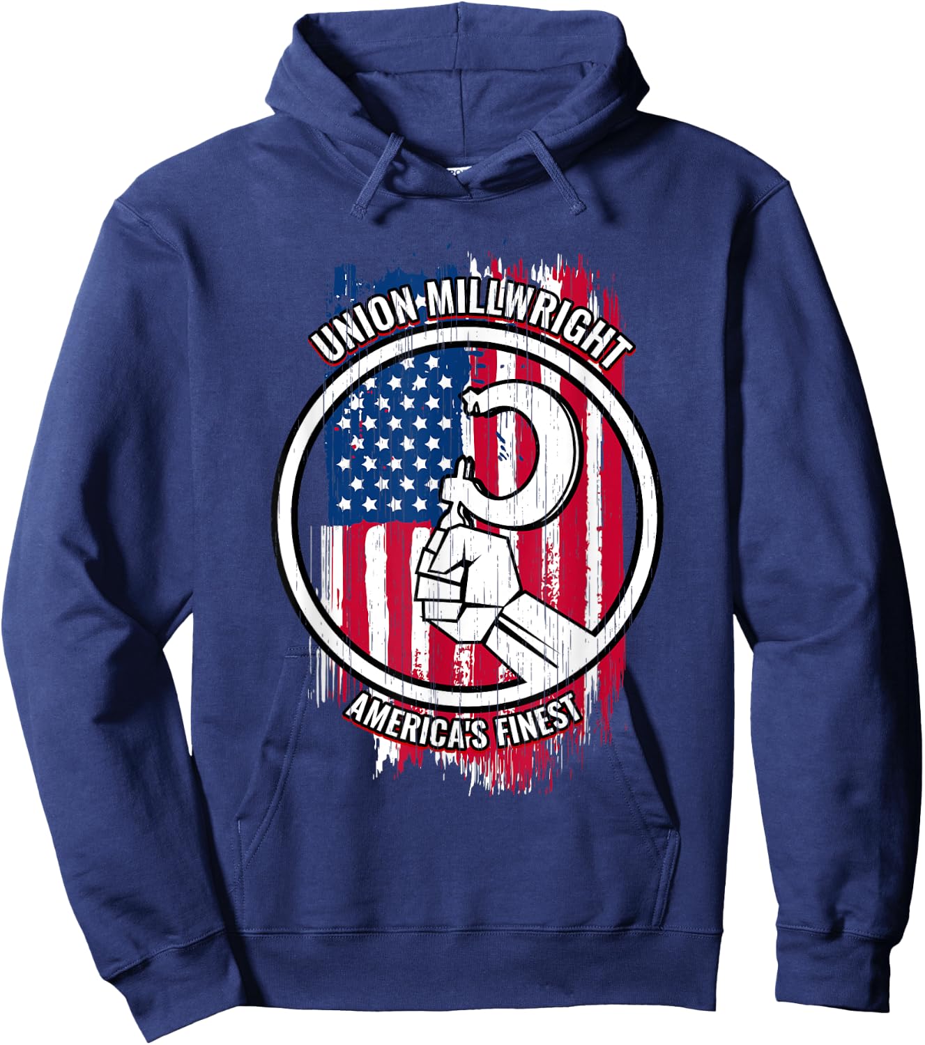 Union Millwright American Gifts for Millwrights Hoodie - Hoodie | Navy