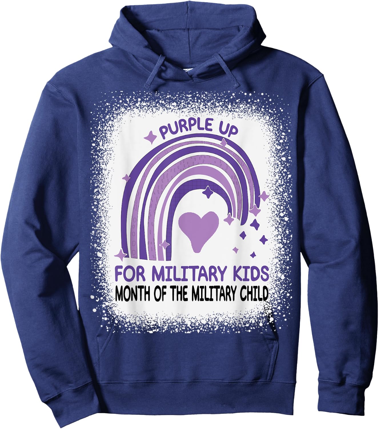 Purple Up For Military Kids Month Of The Military Child Hoodie - Hoodie | Navy