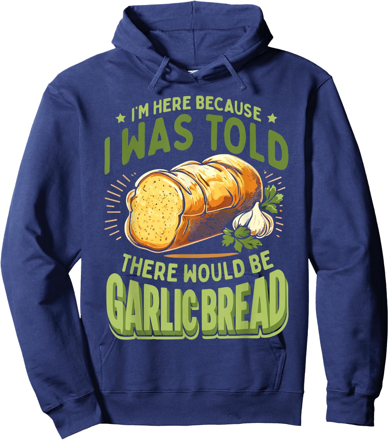 Funny Garlic Bread Hoodie - Hoodie | Navy